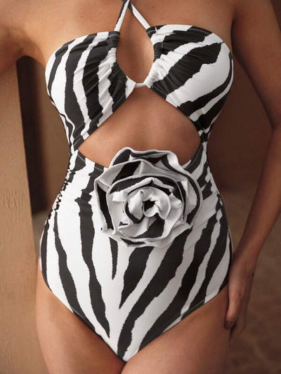 Iara – Striped Swimsuit