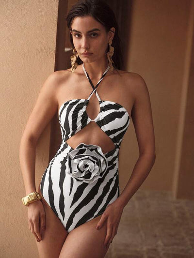 Iara – Striped Swimsuit