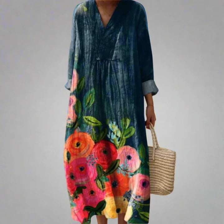 Poppy – Watercolour Floral Maxi Dress