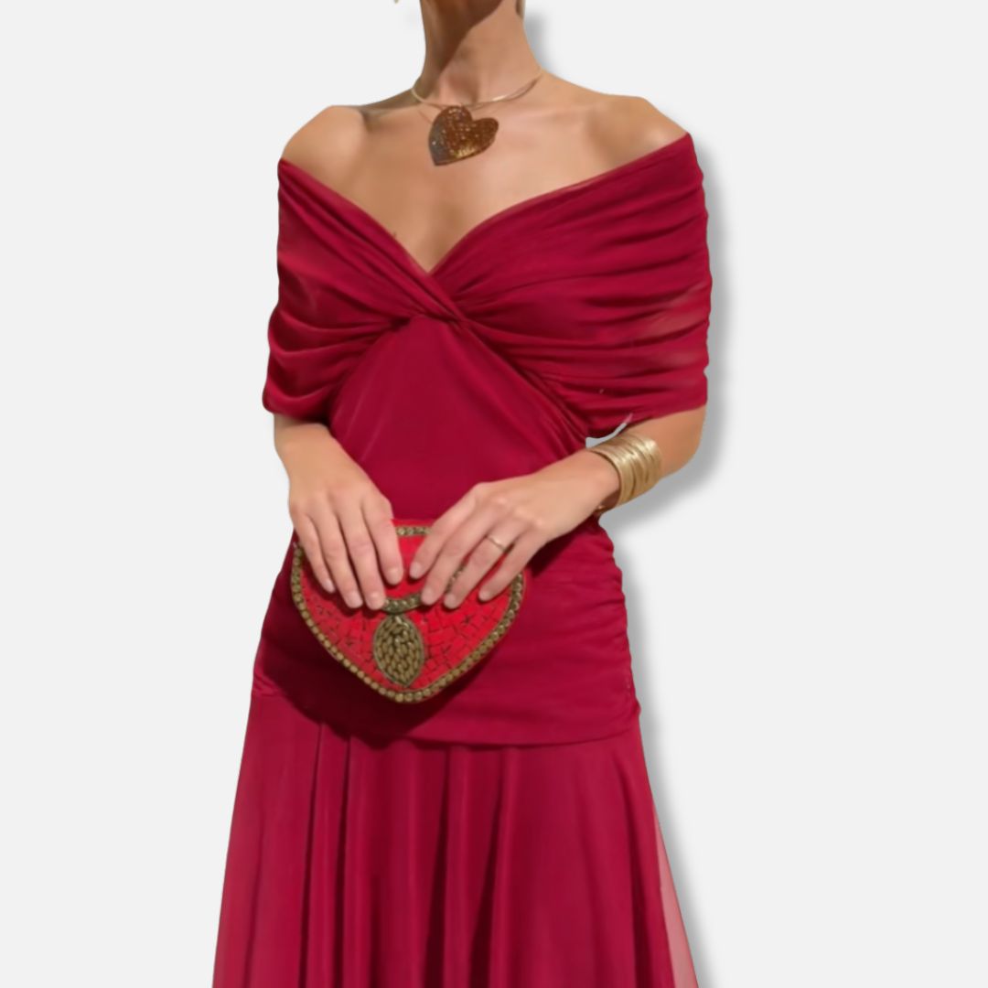 Evelyn – Elegant V-Neck Dress