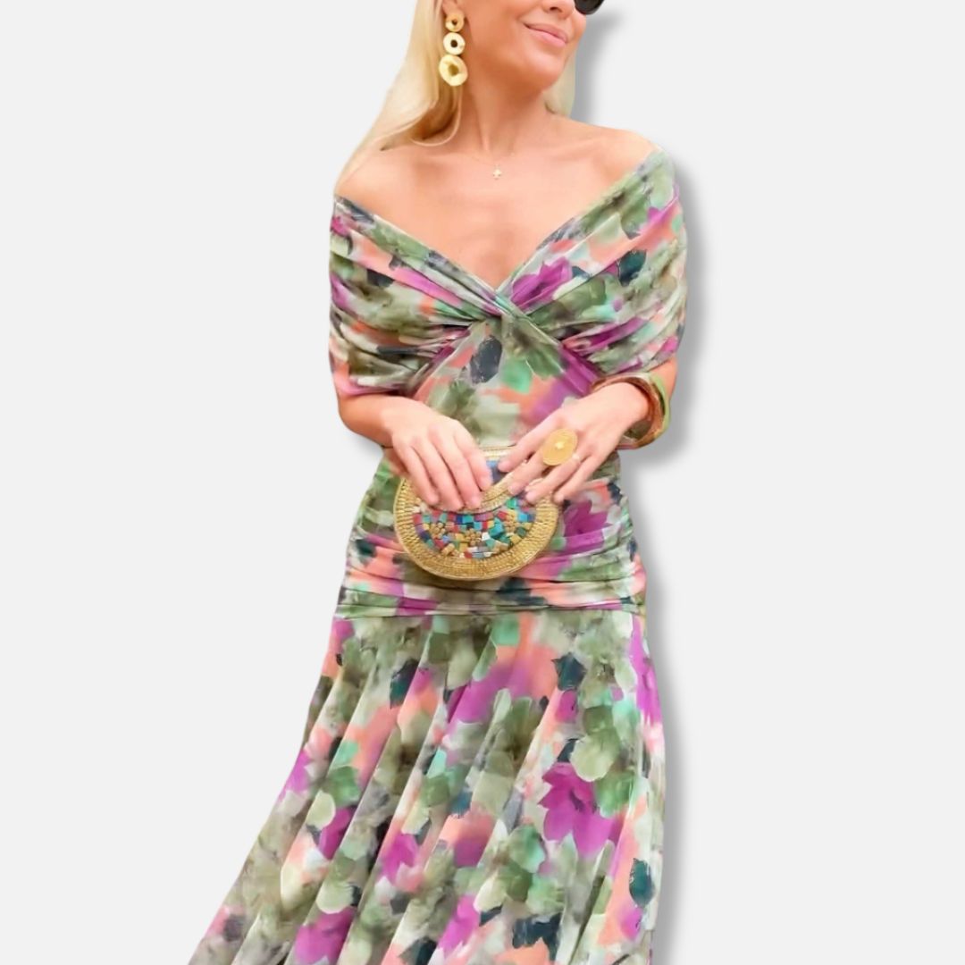 Evelyn – Elegant V-Neck Dress