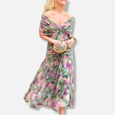 Evelyn – Elegant V-Neck Dress