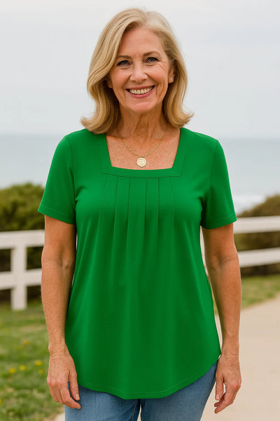 Kathleen – Pleated Comfort Top