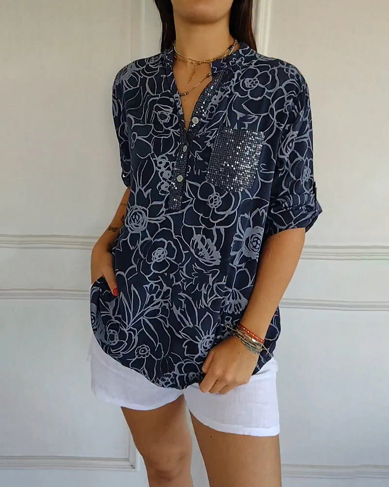 Casey – Floral Print Blouse
