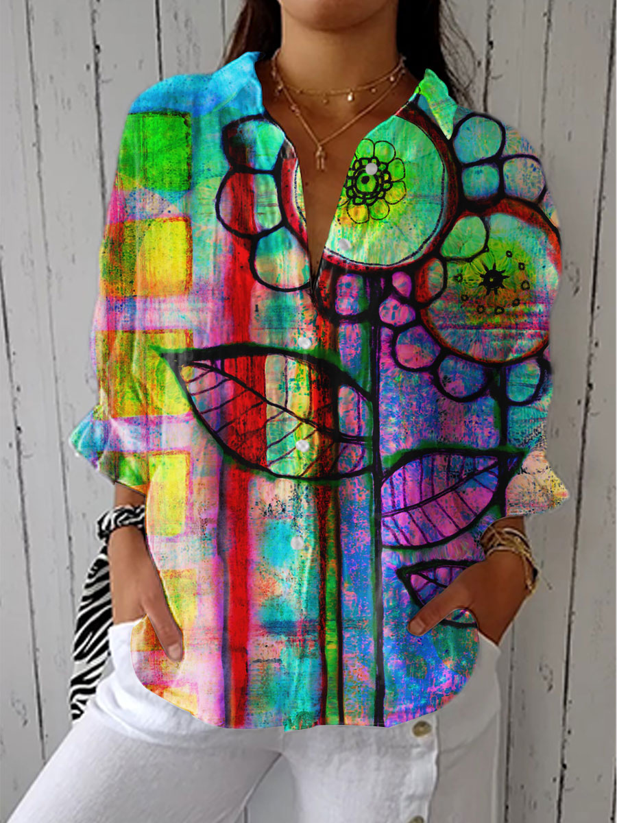 Fenna – Artistic Bloom Blouse