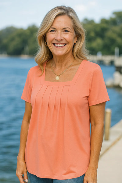 Kathleen – Pleated Comfort Top