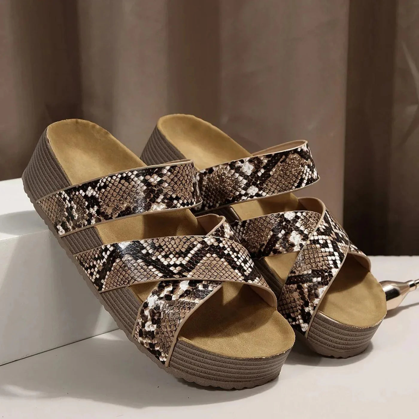 Aurelia – Orthopedic Leather Strap Sandals