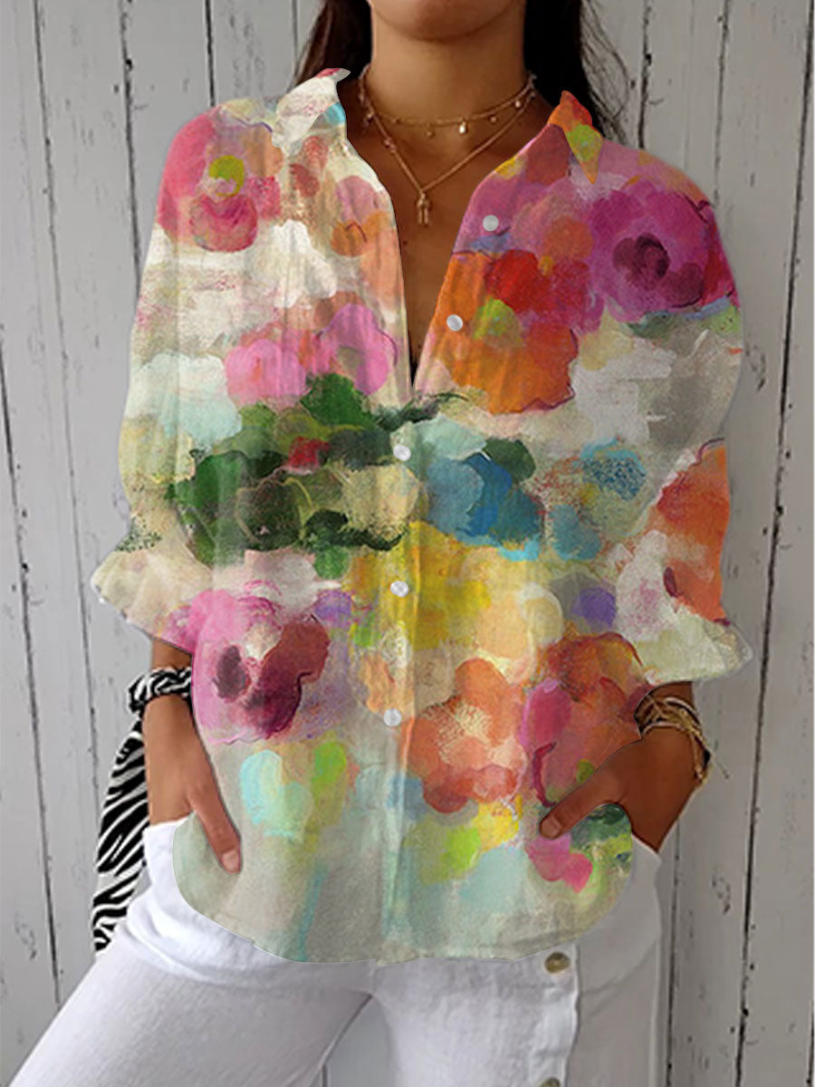 Elara – Watercolor Dreams Blouse