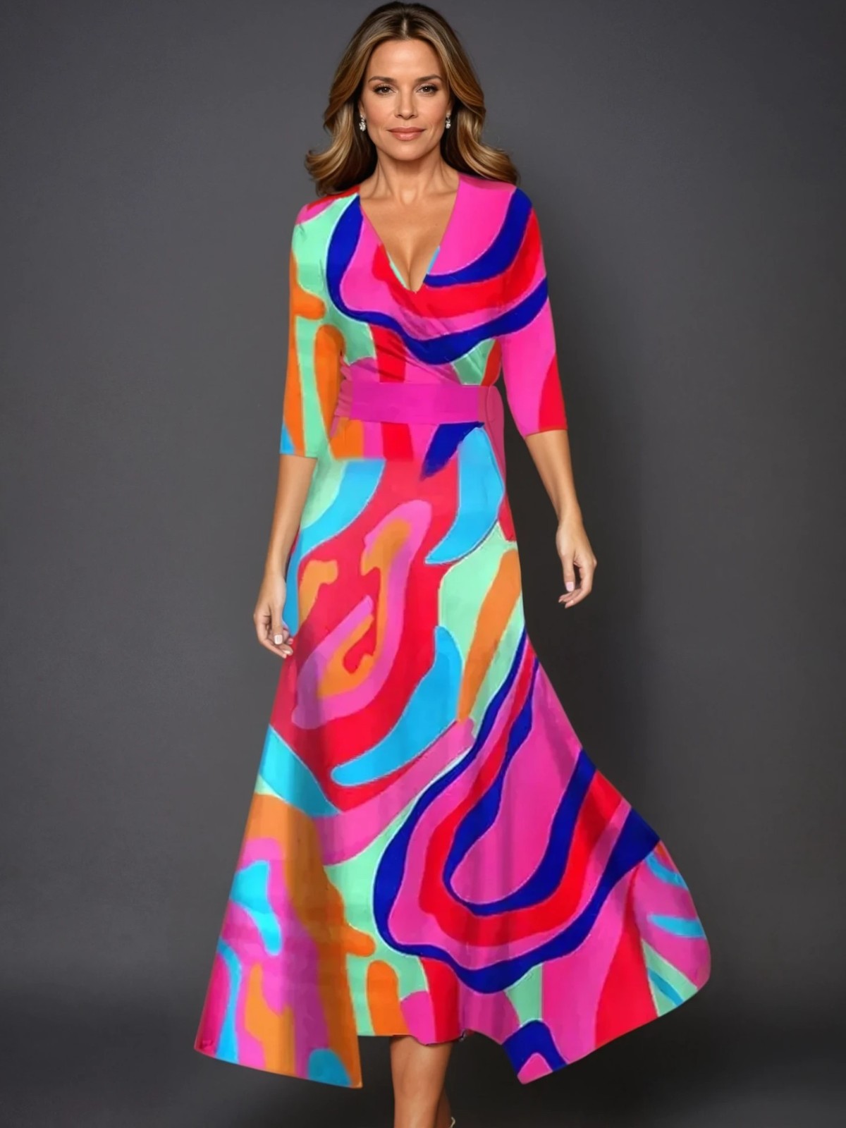 Zoe – Classic Floral Maxi Dress