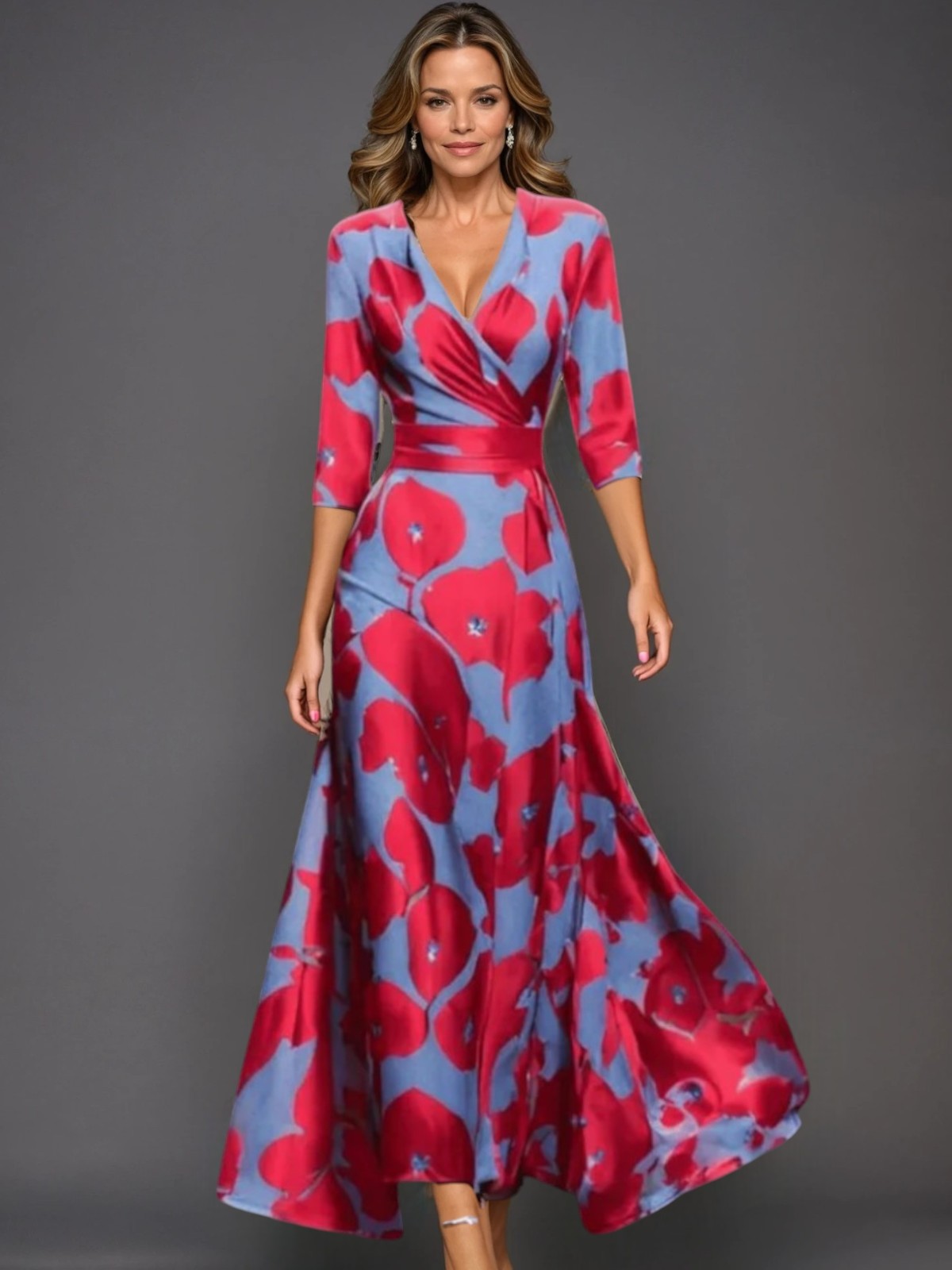 Zoe – Classic Floral Maxi Dress