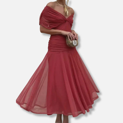 Evelyn – Elegant V-Neck Dress