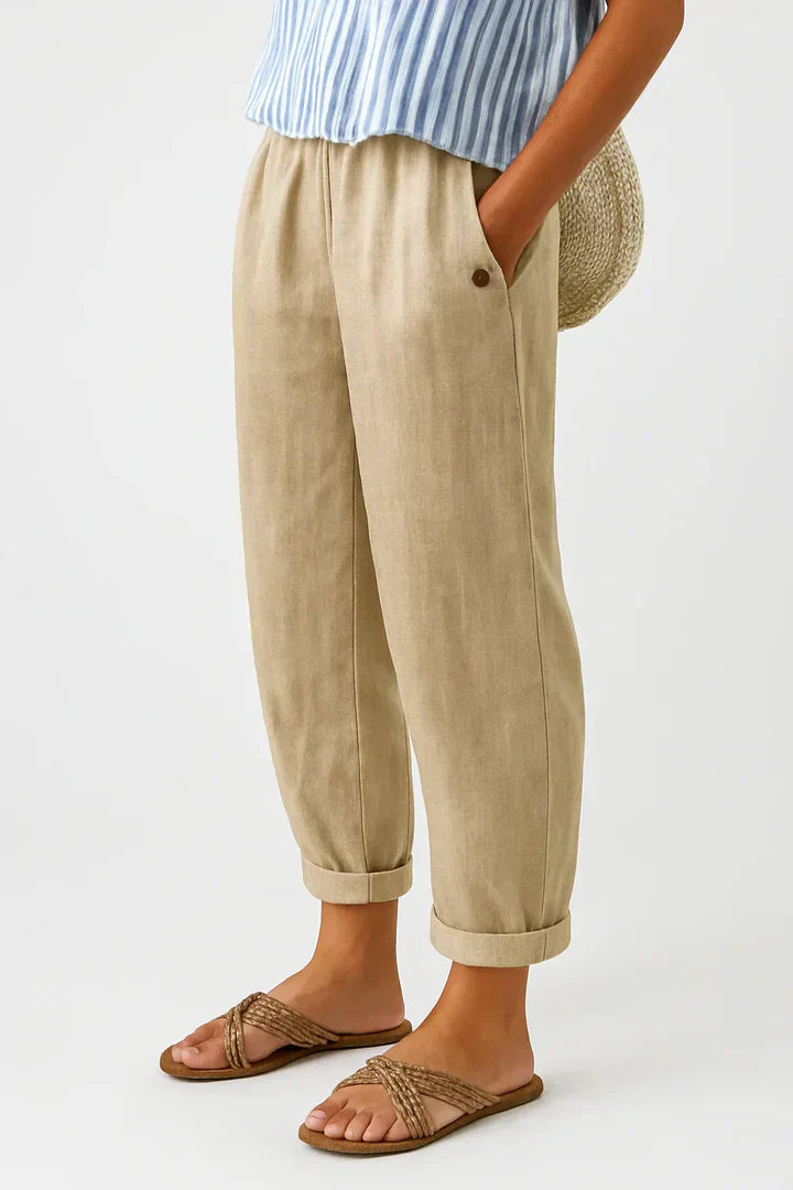 Ramina - Timeless Linen-Cotton Trousers