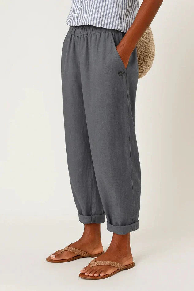 Ramina - Timeless Linen-Cotton Trousers