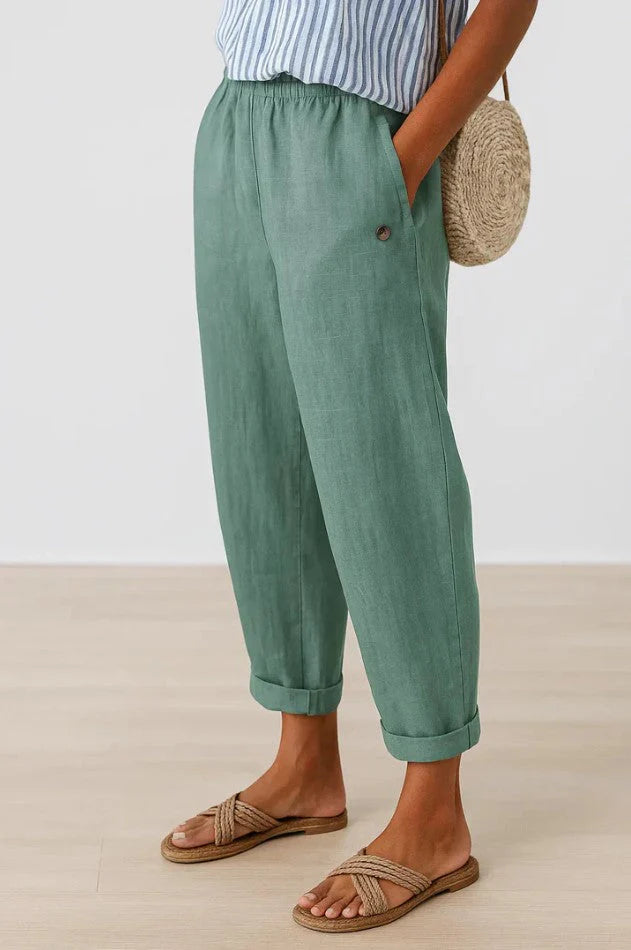 Ramina - Timeless Linen-Cotton Trousers