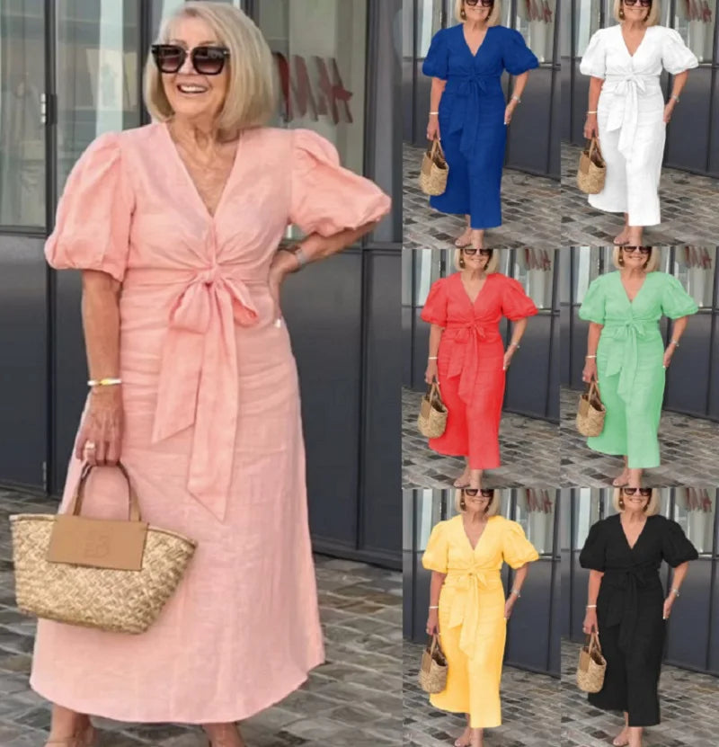 Stella – Elegant V-Neck Dress