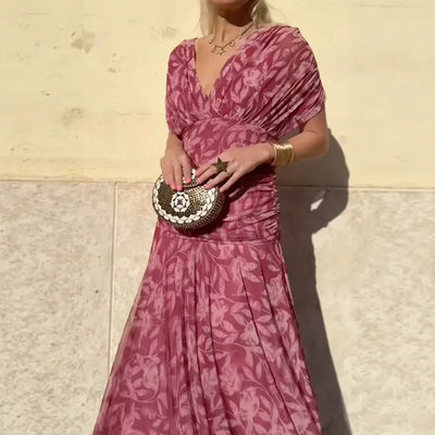 Evelyn – Elegant V-Neck Dress