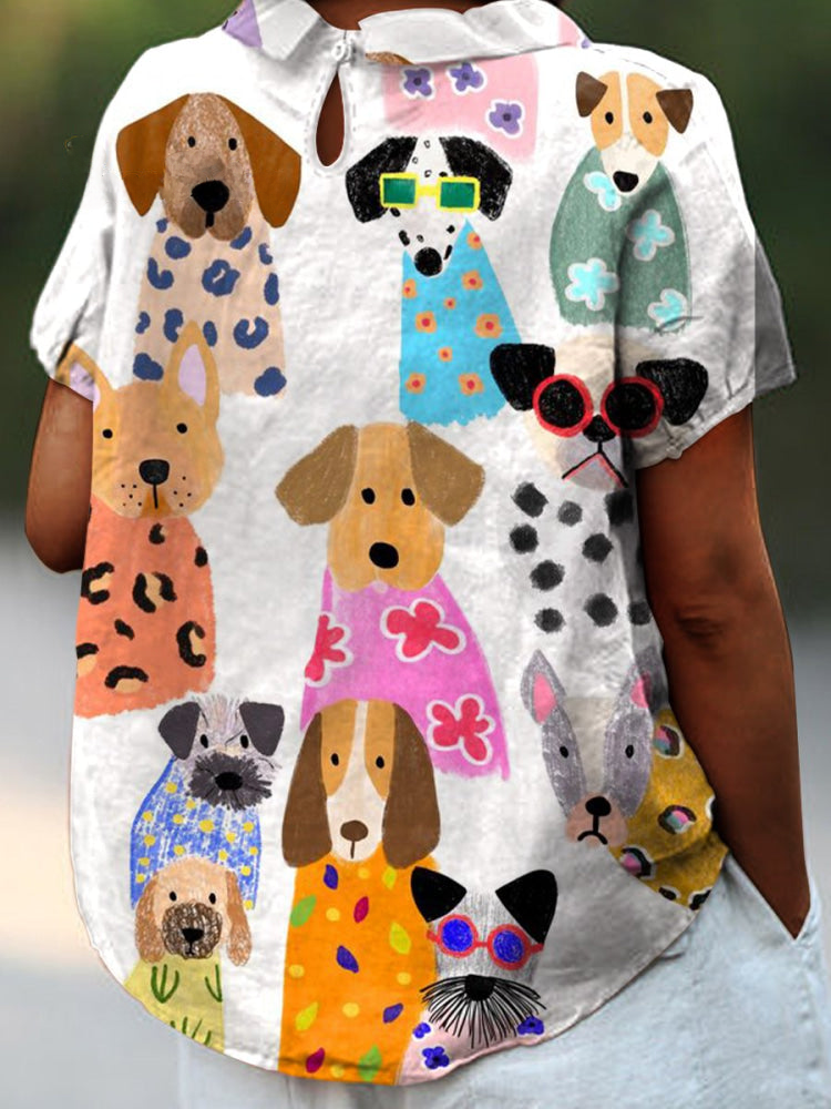 Tilly – Dog Print Shirt