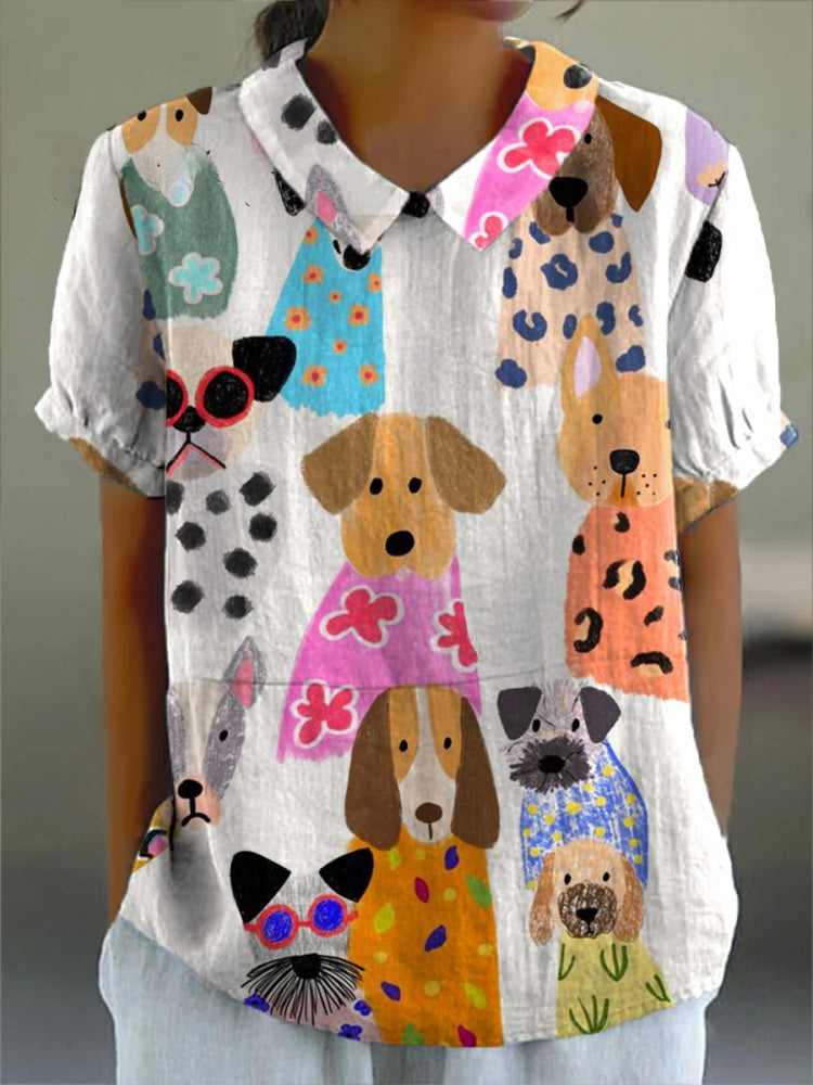 Tilly – Dog Print Shirt