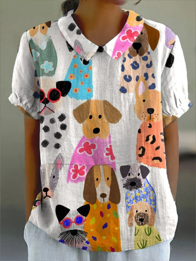 Tilly – Dog Print Shirt