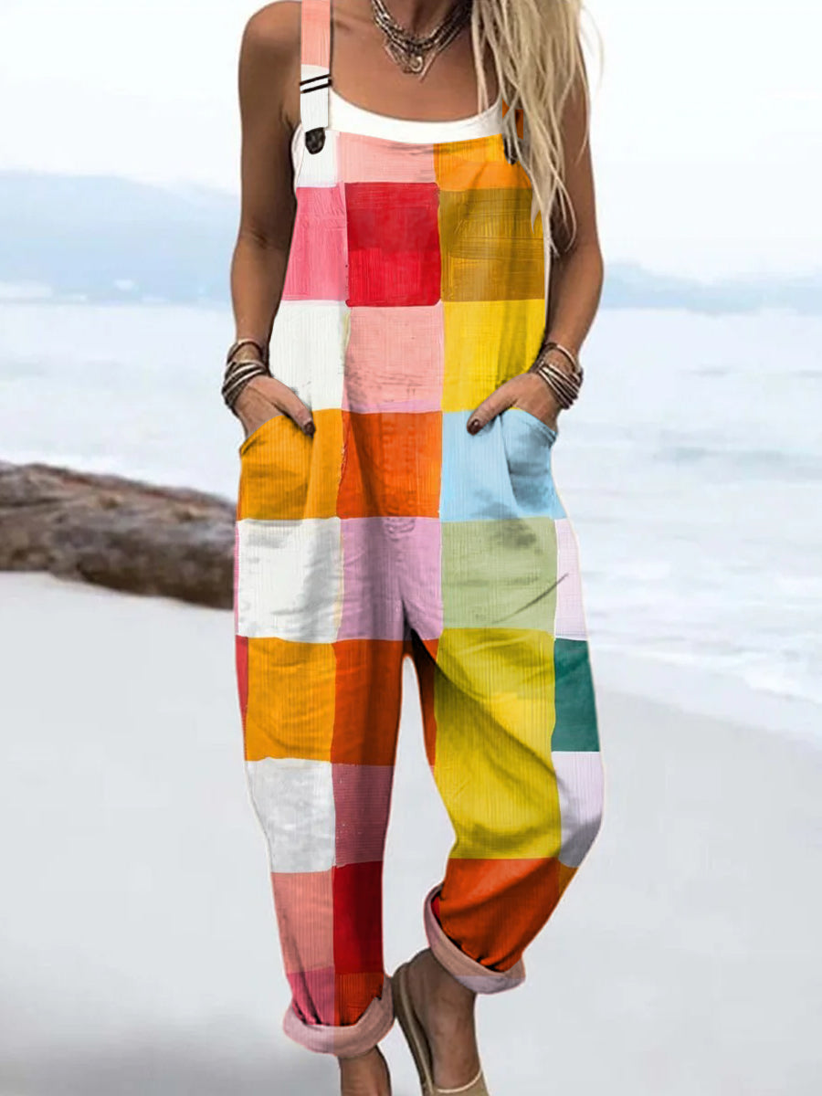 Juno – Vibrant Patchwork Jumpsuit