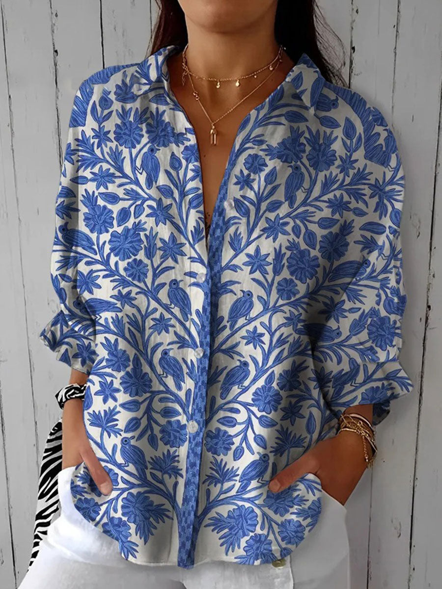 Frederikke – Blue Garden Blouse