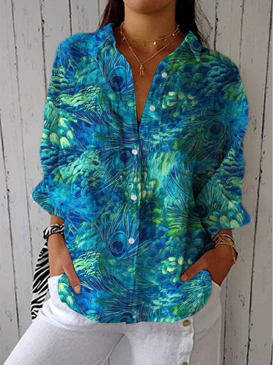 Florina – Graceful Peacock Blouse