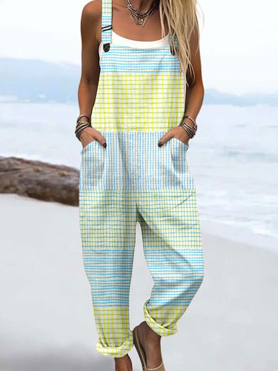 Fleurish – Pastel Checkered Jumpsuit