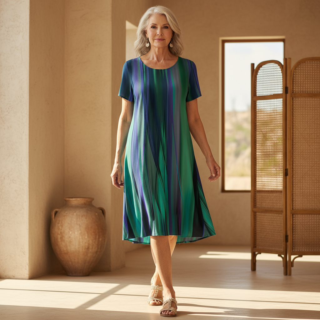 Lila – Casual Boho Gradient Dress