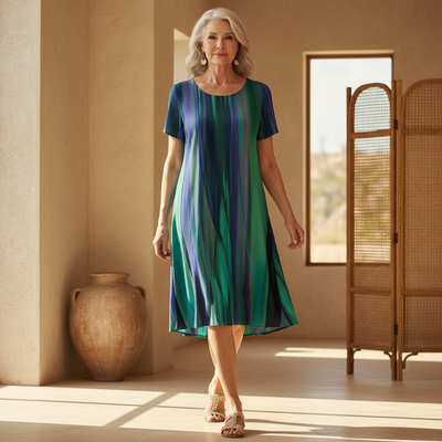 Lila – Casual Boho Gradient Dress