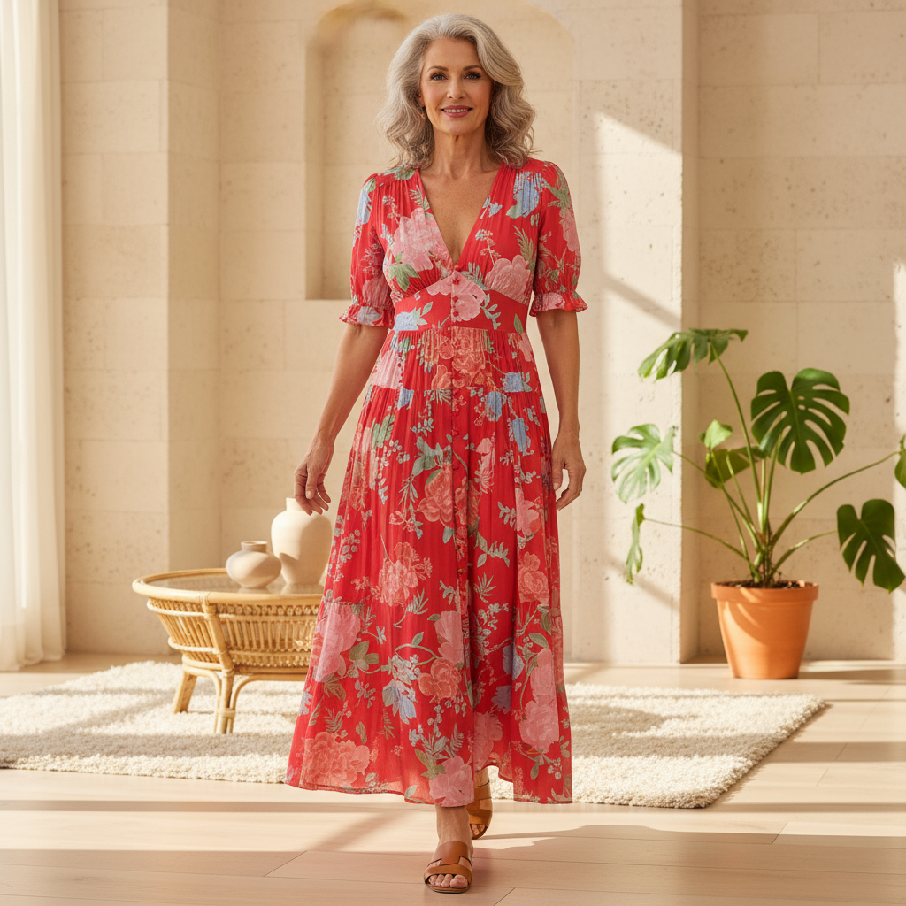 Coralina – Vibrant Floral Dress